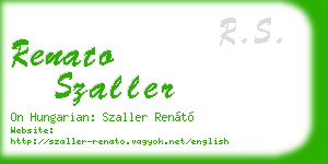 renato szaller business card
