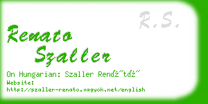 renato szaller business card